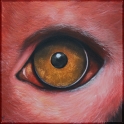 Augenblick eines roten Uakaris; Acryl auf Leinwand;
30 x 30 cm
